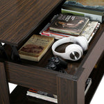 Modern Lift Top Coffee Table w/Hidden Storage & Shelf For Living Room Reception - 283990748077-Quality Home Distribution