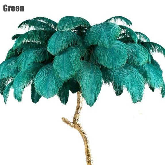 Ostrich Feather Lamp - 45524130-gray-black-h180cm-35-feather-united-states-2-Quality Home Distribution