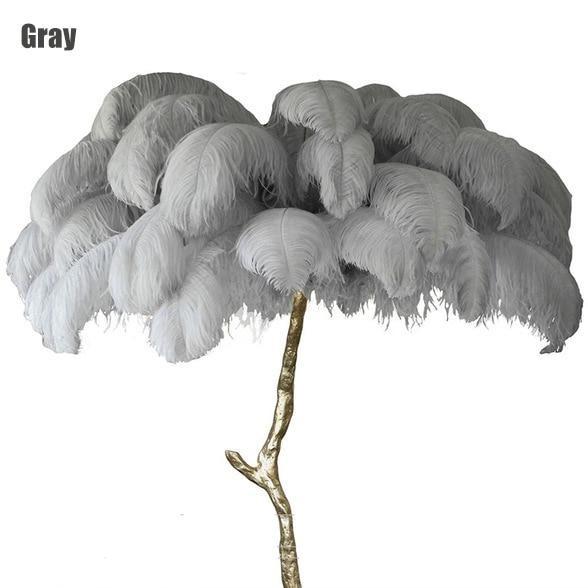 Ostrich Feather Lamp - 45524130-gray-black-h180cm-35-feather-united-states-3-Quality Home Distribution