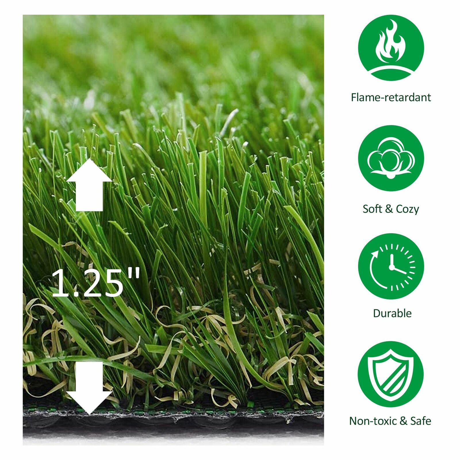 Outsunny 1pc/3pc 10x3ft Synthetic Fake Grass Turf Pet Garden Artificial Lawn Mat - 372915058185-Quality Home Distribution