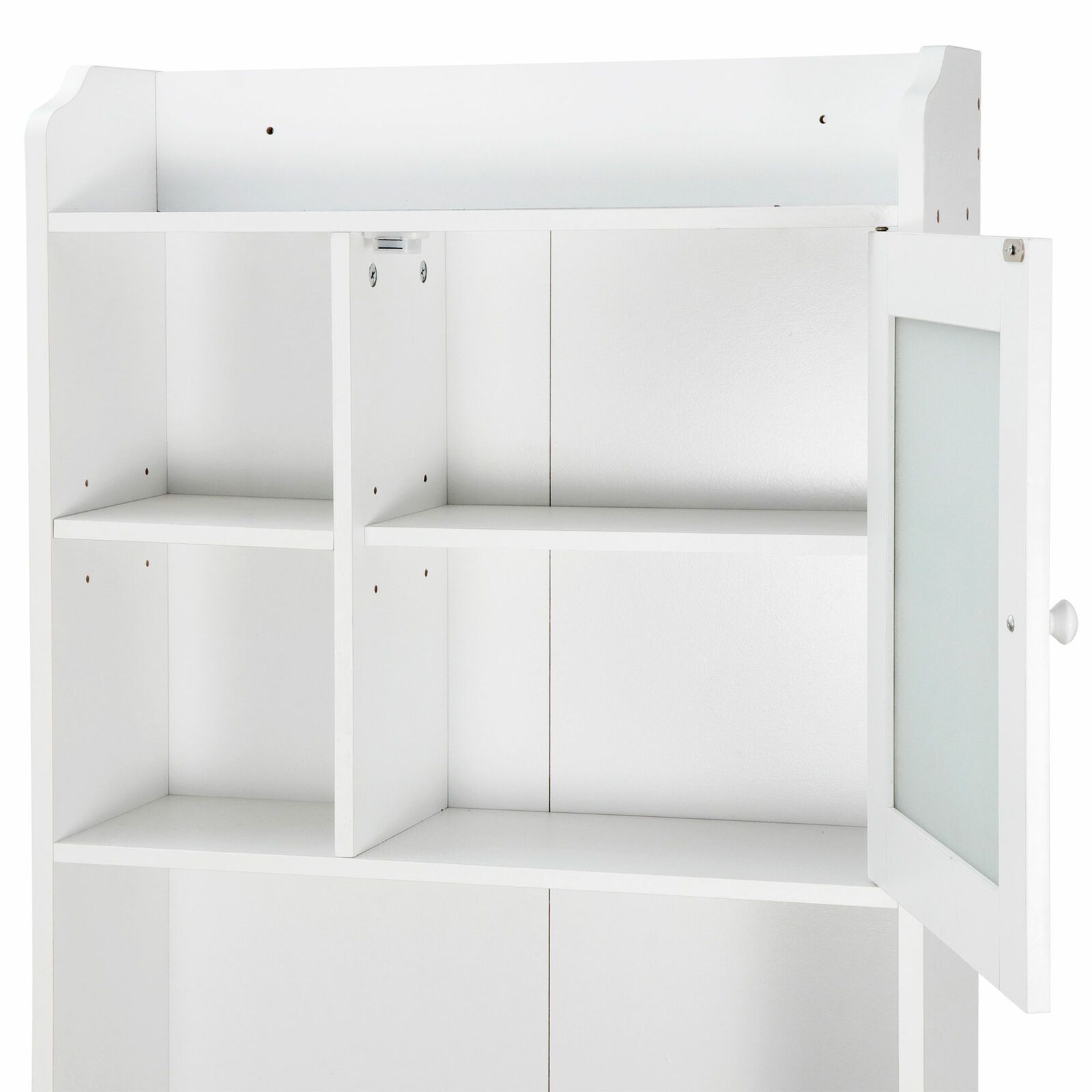 Over The Toilet Bath Storage Shelf Cabinet Space Saver Bathroom Wood White - 193084983359-Quality Home Distribution