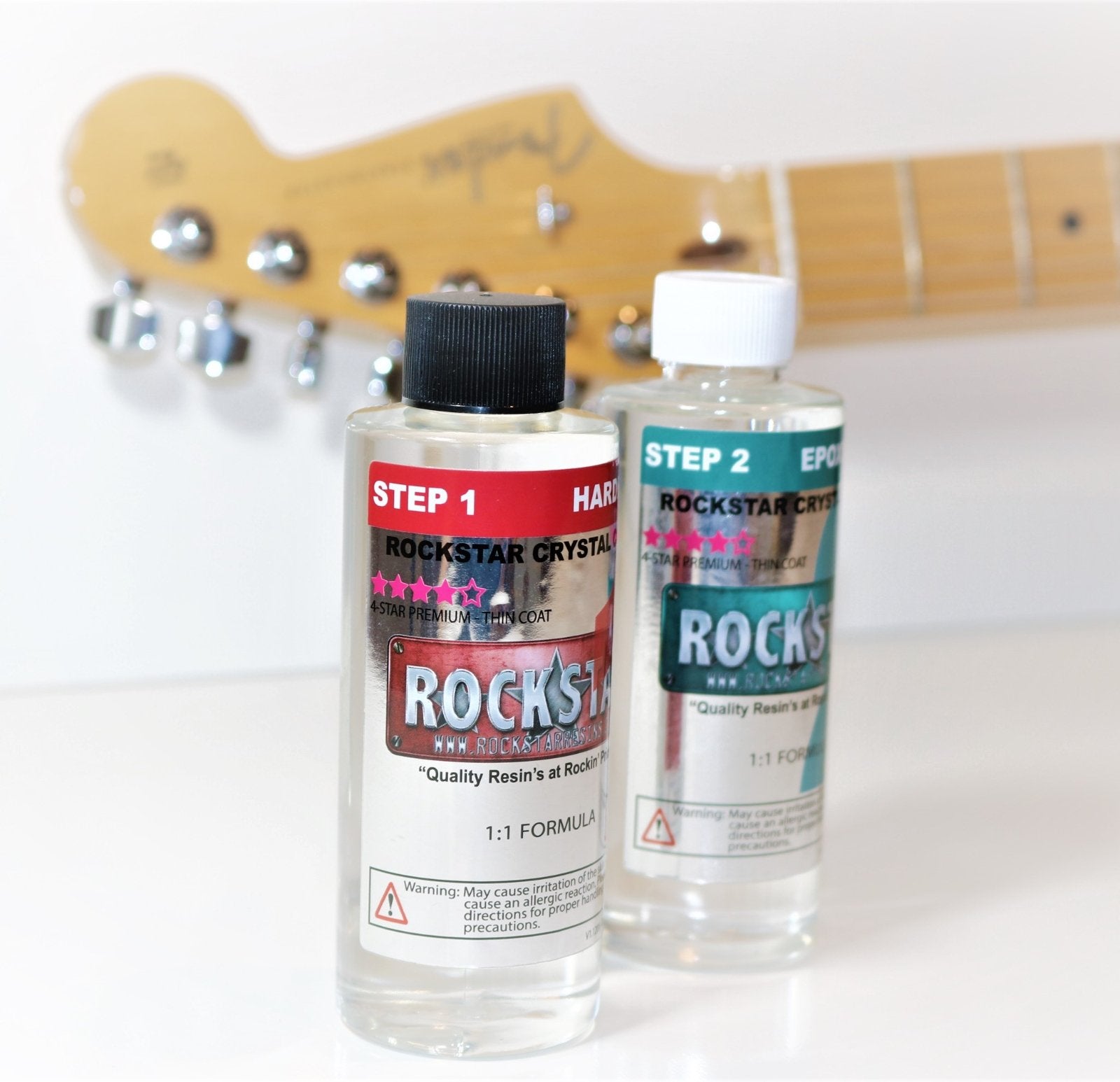 Rockstar Crystal Clear Premium Epoxy Resin - 8oz Kit - 4-Star - UV Protection - -Quality Home Distribution