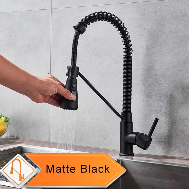 Rozin Matte Black Kitchen Faucet Deck Mounted Mixer Tap 360 Degree Rotation Stream Sprayer Nozzle Kitchen Sink Hot Cold Taps|hot cold|mixer tapkitchen faucet - 14:173;200007763:201336100-Quality Home Distribution