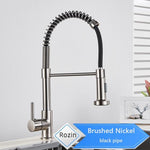Rozin Matte Black Kitchen Faucet Deck Mounted Mixer Tap 360 Degree Rotation Stream Sprayer Nozzle Kitchen Sink Hot Cold Taps|hot cold|mixer tapkitchen faucet - 14:200002984;200007763:201336100-Quality Home Distribution