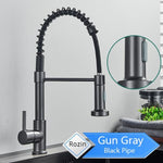 Rozin Matte Black Kitchen Faucet Deck Mounted Mixer Tap 360 Degree Rotation Stream Sprayer Nozzle Kitchen Sink Hot Cold Taps|hot cold|mixer tapkitchen faucet - 14:94;200007763:201336100-Quality Home Distribution