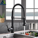 Rozin Matte Black Kitchen Faucet Deck Mounted Mixer Tap 360 Degree Rotation Stream Sprayer Nozzle Kitchen Sink Hot Cold Taps|hot cold|mixer tapkitchen faucet - 14:29;200007763:201336100-Quality Home Distribution