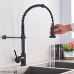 Rozin Matte Black Kitchen Faucet Deck Mounted Mixer Tap 360 Degree Rotation Stream Sprayer Nozzle Kitchen Sink Hot Cold Taps|hot cold|mixer tapkitchen faucet - 14:29;200007763:201336100-Quality Home Distribution