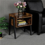 Set of 2 Bedside Tables Nightstands Stackable Narrow End Table with Open Storage - 283983007891-Quality Home Distribution