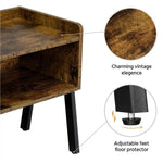 Set of 2 Bedside Tables Nightstands Stackable Narrow End Table with Open Storage - 283983007891-Quality Home Distribution