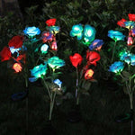 Solar Power Rose Flower Garden Stake Outdoor landscape Lamp Yard LED Light - 362415806287-Quality Home Distribution
