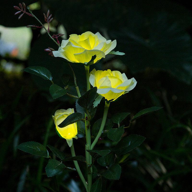 Solar Power Rose Flower Garden Stake Outdoor landscape Lamp Yard LED Light - 362415806287-Quality Home Distribution