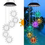 Solar Wind Chimes Lights LED Color Changing Hanging Hummingbird Ball Garden Lamp - 183197258064-Quality Home Distribution