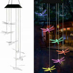Solar Wind Chimes Lights LED Color Changing Hanging Hummingbird Ball Garden Lamp - 183197258064-Quality Home Distribution