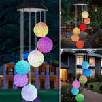 Solar Wind Chimes Lights LED Color Changing Hanging Hummingbird Ball Garden Lamp - 183197258064-Quality Home Distribution