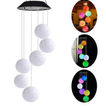 Solar Wind Chimes Lights LED Color Changing Hanging Hummingbird Ball Garden Lamp - 183197258064-Quality Home Distribution