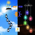 Solar Wind Chimes Lights LED Color Changing Hanging Hummingbird Ball Garden Lamp - 183197258064-Quality Home Distribution