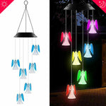 Solar Wind Chimes Lights LED Color Changing Hanging Hummingbird Ball Garden Lamp - 183197258064-Quality Home Distribution