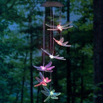 Solar Wind Chimes Lights LED Color Changing Hanging Hummingbird Ball Garden Lamp - 183197258064-Quality Home Distribution