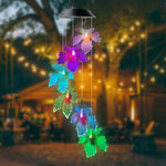 Solar Wind Chimes Lights LED Color Changing Hanging Hummingbird Ball Garden Lamp - 183197258064-Quality Home Distribution