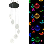 Solar Wind Chimes Lights LED Color Changing Hanging Hummingbird Ball Garden Lamp - 183197258064-Quality Home Distribution