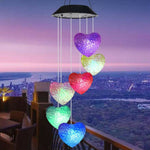 Solar Wind Chimes Lights LED Color Changing Hanging Hummingbird Ball Garden Lamp - 183197258064-Quality Home Distribution