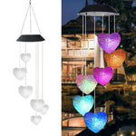 Solar Wind Chimes Lights LED Color Changing Hanging Hummingbird Ball Garden Lamp - 183197258064-Quality Home Distribution
