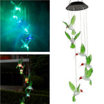Solar Wind Chimes Lights LED Color Changing Hanging Hummingbird Ball Garden Lamp - 183197258064-Quality Home Distribution